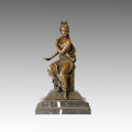Figura clásica estatua desnuda señora escultura de bronce TPE-004